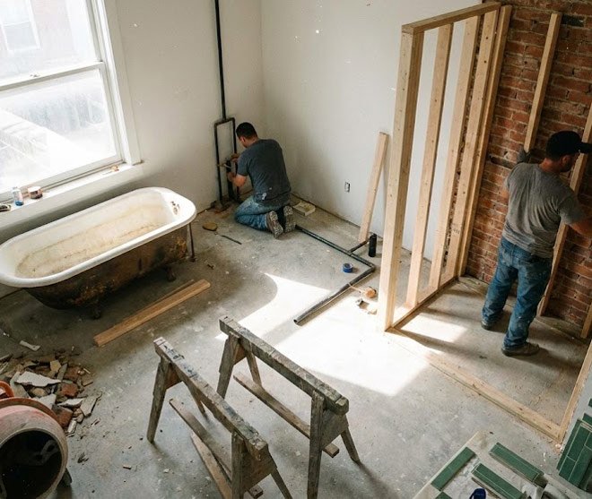 rénovation salle de bain vannes